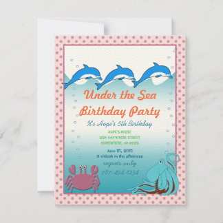 Under the Sea Invitation Birthday Party