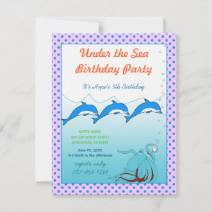 Under the Sea Invitation  Birthday Party