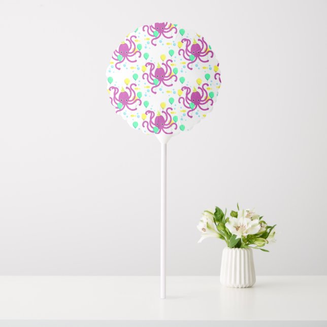 Under the sea Invitation, Octopus Birthday Balloon (In SItu)