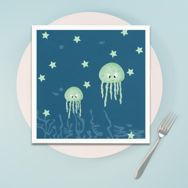 Under the Sea Jellyfish Baby Shower Napkins (Creator Uploaded)