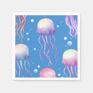 Under The Sea Jellyfish Blue Napkins