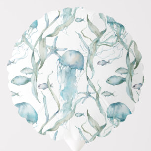 Under the Sea Jellyfish Watercolor Balloon