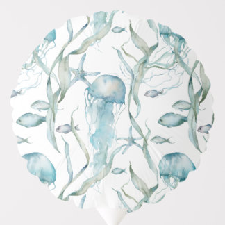 Under the Sea Jellyfish Watercolor Balloon