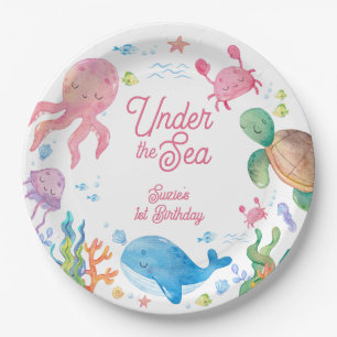 Under the Sea Kids 1st Birthday Paper Plates