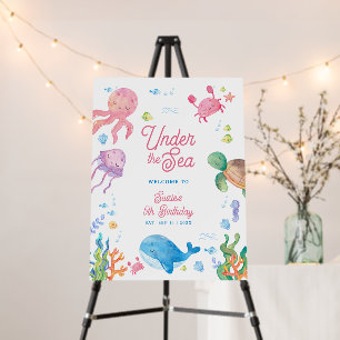 Under the Sea Kids 5th Birthday Welcome Sign