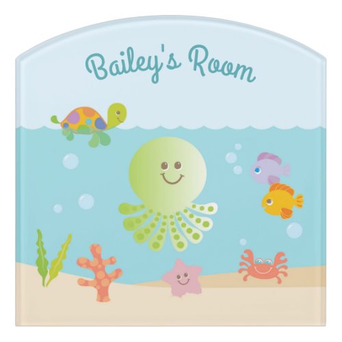Under the Sea Kids Bedroom or Bathroom Door Sign