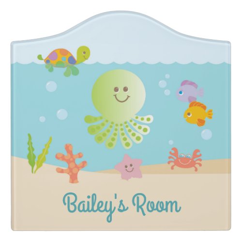 Under the Sea Kids Bedroom or Bathroom Door Sign