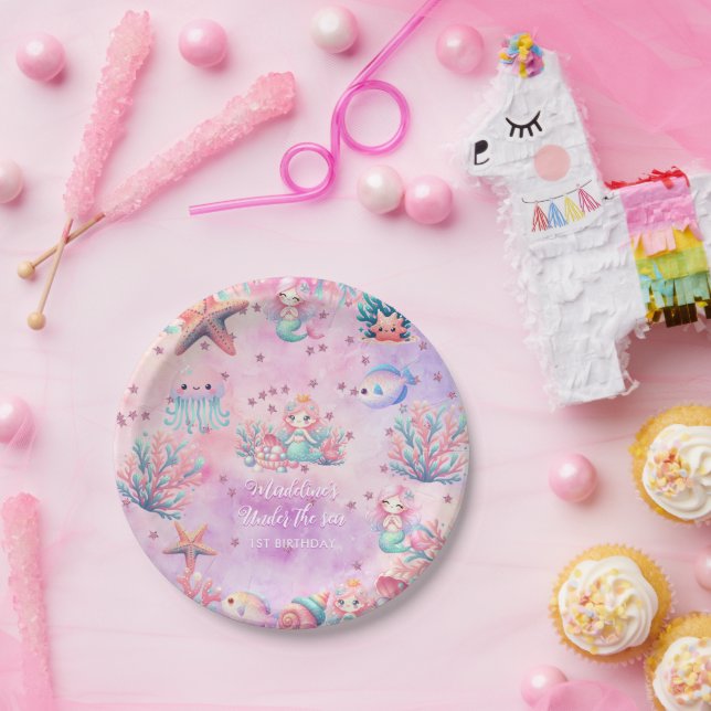 Under The Sea Kid's Birthday Paper Plates (Party)