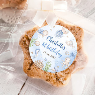 Under the Sea Kids Birthday Party Classic Round Sticker