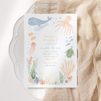 Under the Sea Kids Birthday Party Invitation