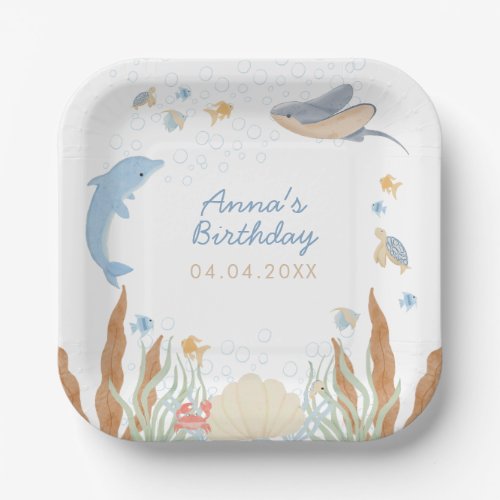 Under the Sea Kids Birthday Party Paper Plates