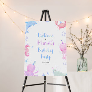 Under The Sea Kids Birthday Welcome Sign