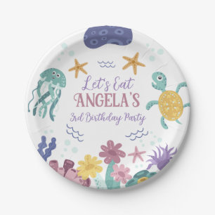 Under The Sea Kids Whimsical Ocean Kids Birthday Paper Plates