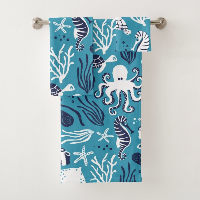Under the Sea Large Scale Bath Towel Set (Insitu)