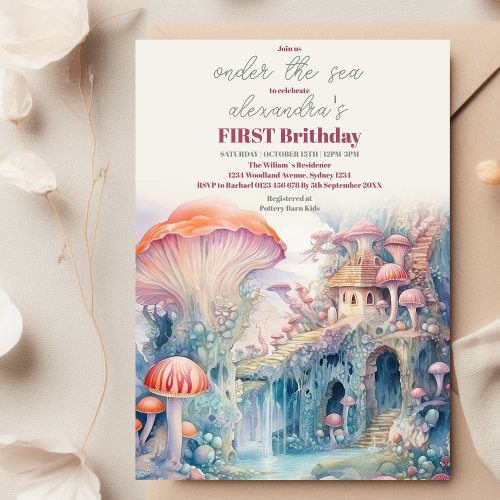 Under The Sea Life Birthday Party Invitation