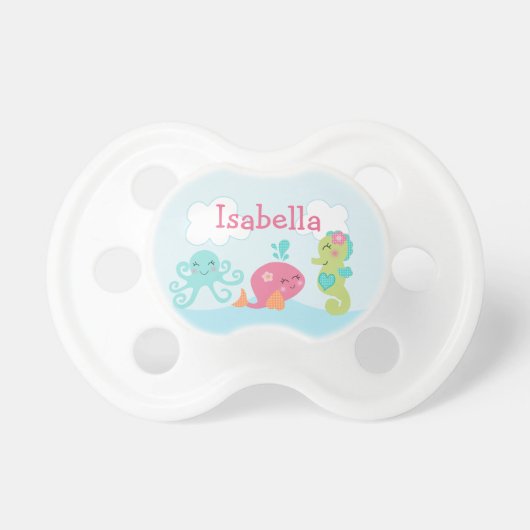 Under the Sea Life/Oceanlife Pairs Pacifier (Front)
