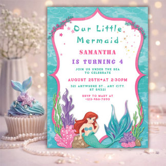 Under the Sea | Little Mermaid Birthday Invitation