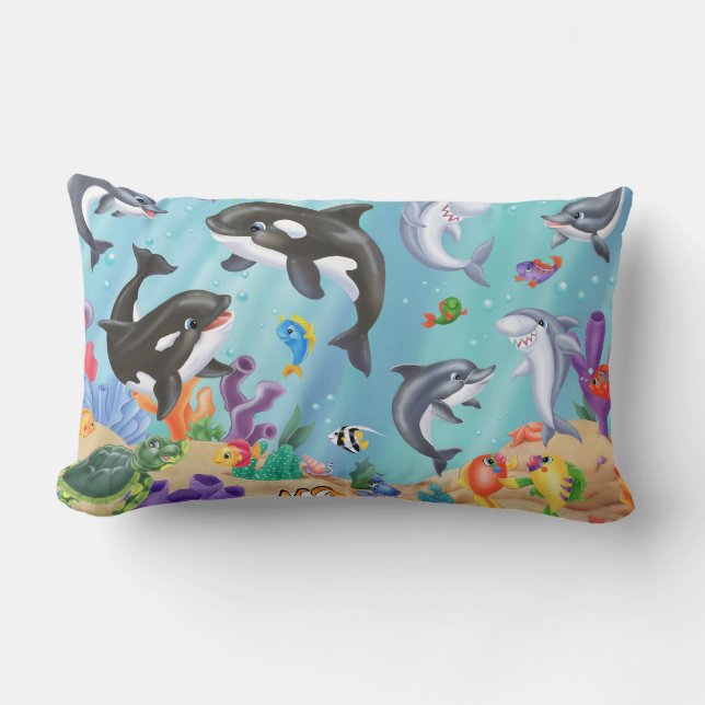 Under the Sea Lumbar Pillow (Front)