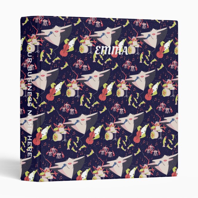 Under The Sea Marine Animals Music Song 3 Ring Binder (Front/Spine)
