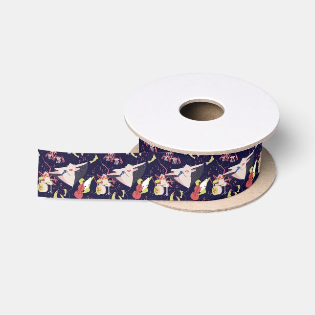 Under The Sea Marine Animals Music Song Satin Ribbon (Spool)