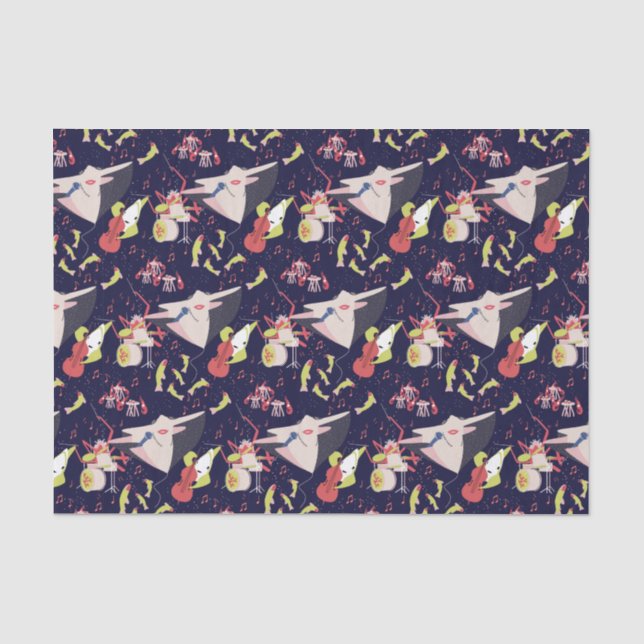 Under The Sea Marine Animals Music Song Tissue Paper (Front)