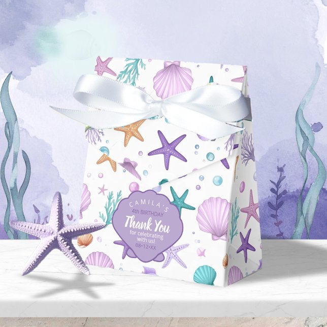 Under the Sea Marine Life Pattern Thank You ID1143 Favor Boxes (Creator Uploaded)