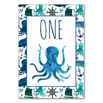 Under the Sea Marine Nautical Birthday Party Table Number