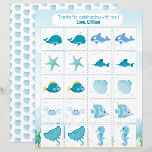 Under the sea memory game party favor
