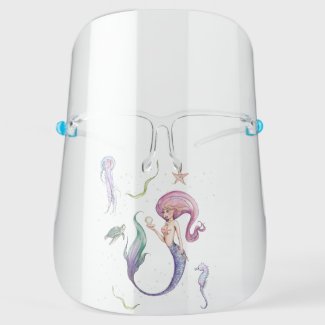 Under the Sea Mermaid and Friends Face Shield