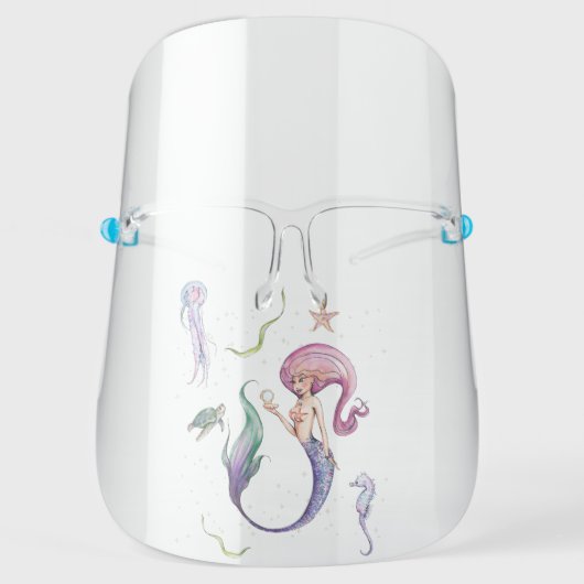 Under the Sea Mermaid and Friends Face Shield (Front)