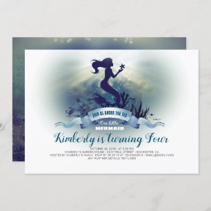 Under the Sea - Mermaid and Starfish Birthday Invitation