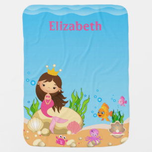 Under the Sea Mermaid Baby Blanket