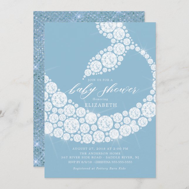 Under the Sea Mermaid Baby Shower Invitation (Front/Back)