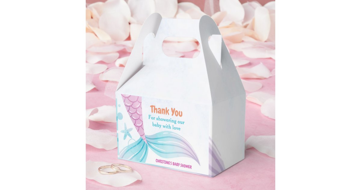 Under the Sea Mermaid Baby shower party Favor Boxes | Zazzle