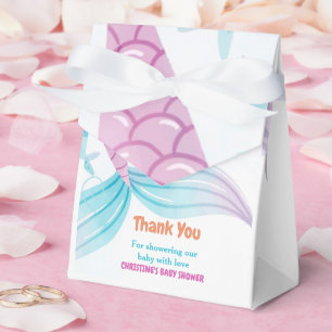 Under the Sea Mermaid Baby shower party Favor Boxes