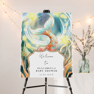 Under the Sea Mermaid Baby Shower Welcome Sign
