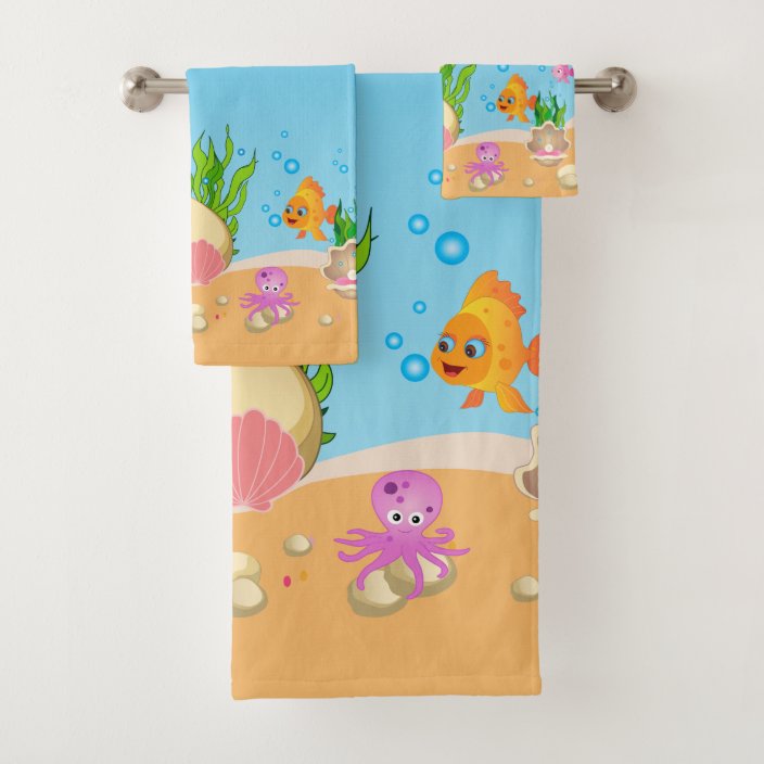 Under the Sea Mermaid Bath Towel Set