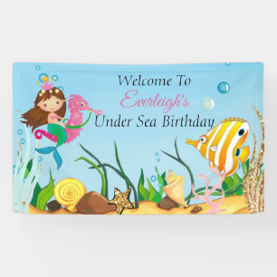 Under the Sea Mermaid Birthday Banner