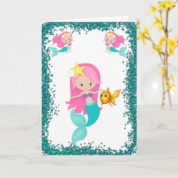 Under the Sea Mermaid Birthday Card | Zazzle