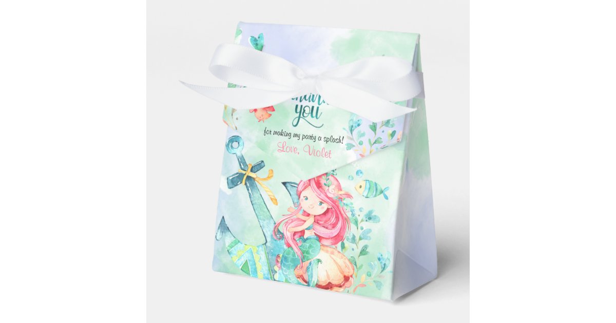 Under The Sea Mermaid Birthday Favor Box | Zazzle