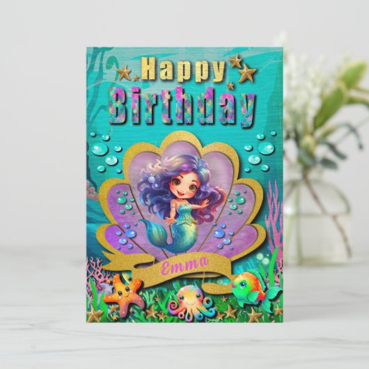 Under The Sea & Mermaid Birthday Girl Party (Standing Front)