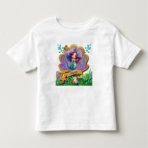 Under The Sea  Mermaid Birthday Girl Party Toddler T_shirt