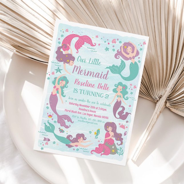 Under the Sea Mermaid Birthday Invitation (Creator Uploaded)