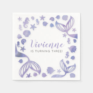 Under the Sea Mermaid Birthday Napkins