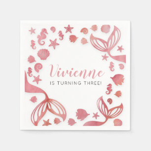 Under the Sea Mermaid Birthday Napkins