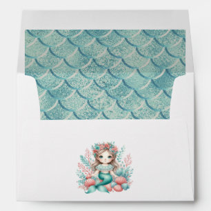Under the Sea Mermaid Birthday Party Envelope