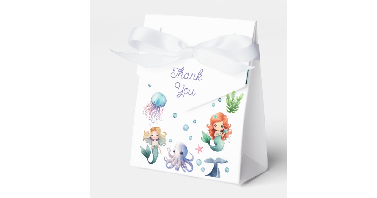 Under the Sea Mermaid Birthday Party Favor Boxes | Zazzle