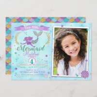 Under the Sea Mermaid Birthday Party Invitation