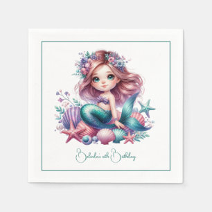 Under the Sea Mermaid Birthday Party Napkins