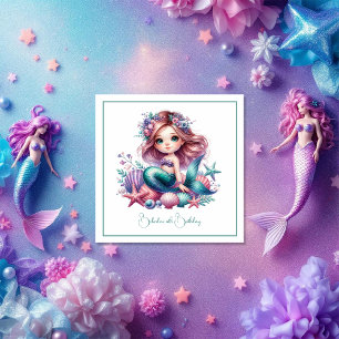 Under the Sea Mermaid Birthday Party Napkins